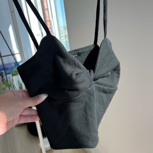 Crop top, front wrap like a bow tie